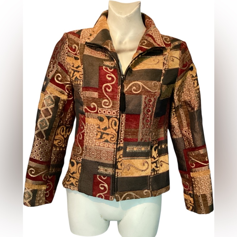 Renaissance Vintage Elegant Patchwork Women's Bla… - image 1